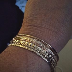 Rose gold bangle bracelets
